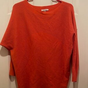 Vila Milano Women's Orange Crew Neck Sweater